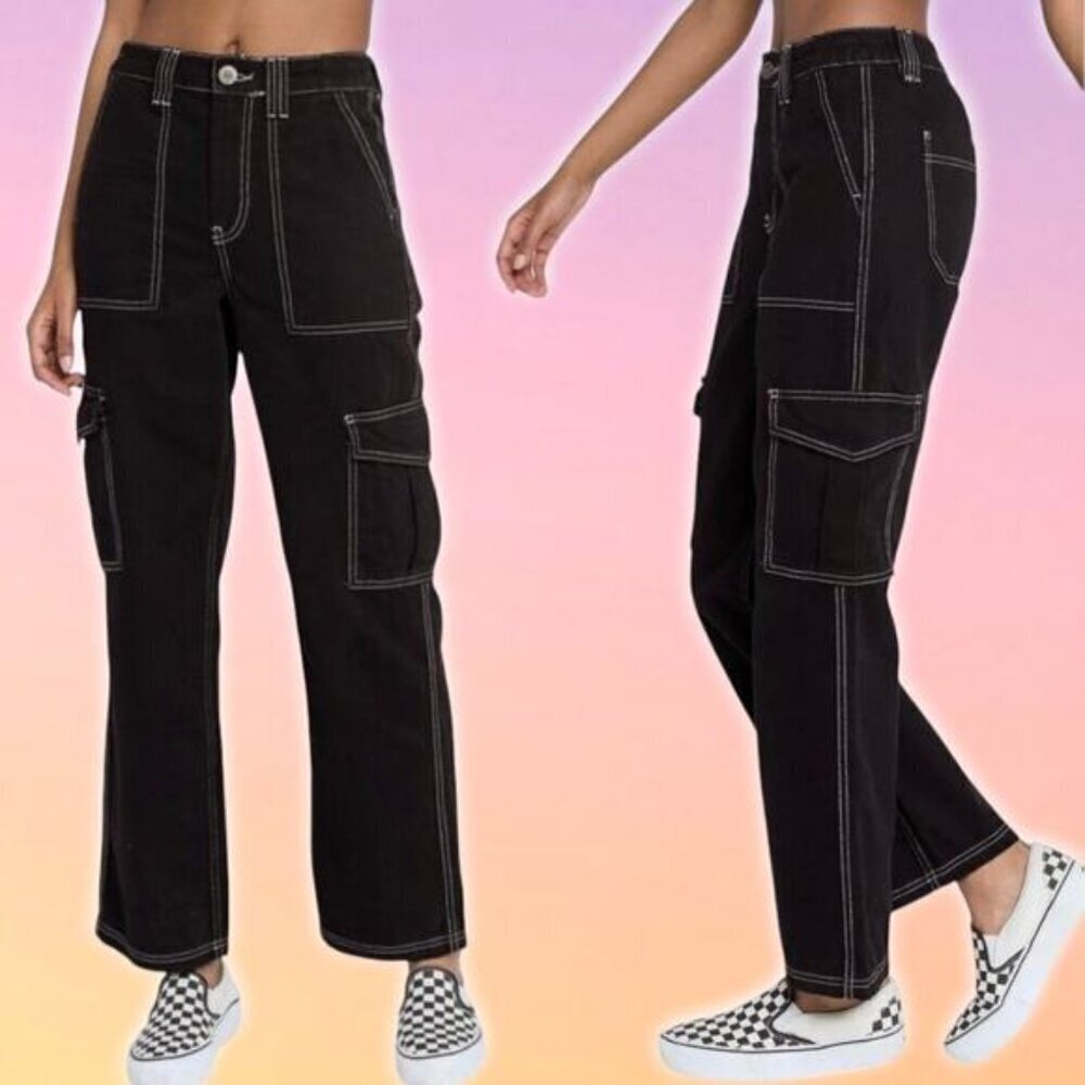 BDG Urban Outfitters High-Waisted Contrast Stitch Skate Jeans Sz 24